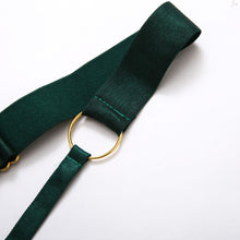 Load image into Gallery viewer, TRIPLE STRAP MESH BODYSUIT in EMERALD GREEN
