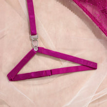 Load image into Gallery viewer, &#39;LOVE PLUS ONE&#39;  GARTER SET in DOUBLE PINK