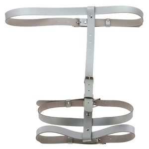 'THREE TIMES A LADY' LEATHER LOOK THIGH GARTER