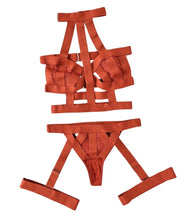 Load image into Gallery viewer, SIGNATURE 4-PIECE BONDAGE GARTER SET in BURNT ORANGE