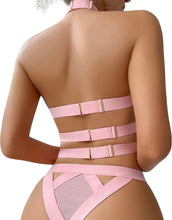 Load image into Gallery viewer, SIGNATURE 4-PIECE BONDAGE GARTER SET in BABY PINK