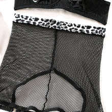 Load image into Gallery viewer, ‘HIPS DON&#39;T LIE&#39; GARTER SET in BLACK &amp; ANIMAL PRINT