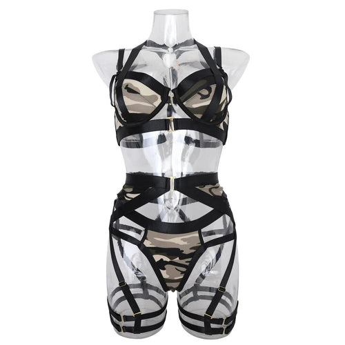 SIGNATURE 5-PIECE JEWEL GARTER SET in BLACK & CAMO