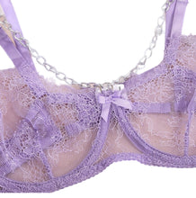 Load image into Gallery viewer, &#39;LOVE PLUS ONE&#39;  GARTER SET in PALE PURPLE