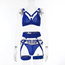 Load image into Gallery viewer, ‘DIP IT LOW&#39; GARTER SET in ROYAL BLUE