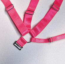 Load image into Gallery viewer, ‘CRAZY IN LOVE&#39; BONDAGE BODYSUIT/OVERSUIT in HOT PINK