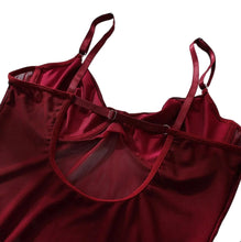 Load image into Gallery viewer, &#39;TAINTED LOVE&#39; GARTER BODYSUIT with GLOVES in WINE