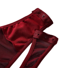 Load image into Gallery viewer, &#39;TAINTED LOVE&#39; GARTER BODYSUIT with GLOVES in WINE
