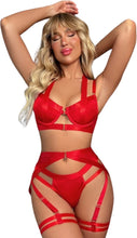 Load image into Gallery viewer, SIGNATURE 5-PIECE JEWEL GARTER SET in RED