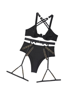 'FAST CAR' THREE QUARTER-CUP GARTER SET