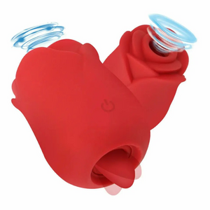 RED ROSEBUD TONGUE VIBRATOR