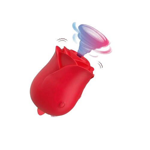 RED ROSEBUD TONGUE VIBRATOR