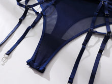 Load image into Gallery viewer, &#39;TAINTED LOVE&#39; GARTER BODYSUIT with GLOVES in NAVY