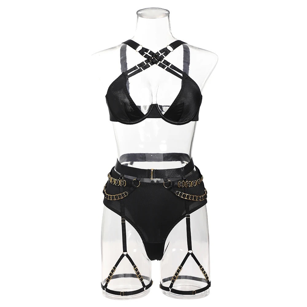 'FAST CAR' THREE QUARTER-CUP GARTER SET