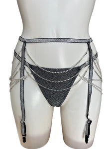 'HOTLINE BLING'  GARTER SET in PEWTER