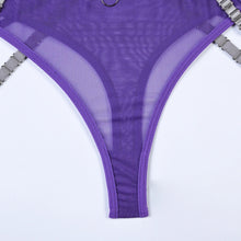 Load image into Gallery viewer, ‘EXPOSE ME’ GARTER SET in PURPLE/GREY