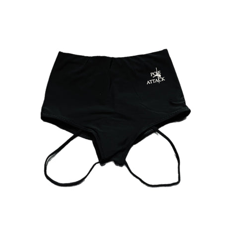 POLE ATTACK BRANDED HIGH WAISTED POLE SHORTS WITH GARTER