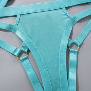 SIGNATURE 5-PIECE JEWEL GARTER SET in CYAN