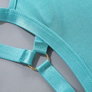 SIGNATURE 5-PIECE JEWEL GARTER SET in CYAN