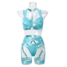 Load image into Gallery viewer, SIGNATURE 5-PIECE JEWEL GARTER SET in CYAN