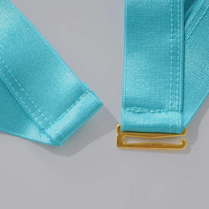 SIGNATURE 5-PIECE JEWEL GARTER SET in CYAN