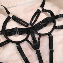 Load image into Gallery viewer, &#39;CRAZY IN LOVE&#39; BONDAGE BODYSUIT/OVERSUIT in BLACK