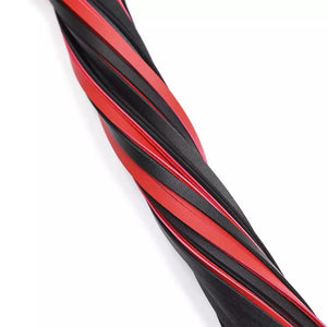 SWORD HANDLE LEATHER LOOK WHIP in BLACK & RED